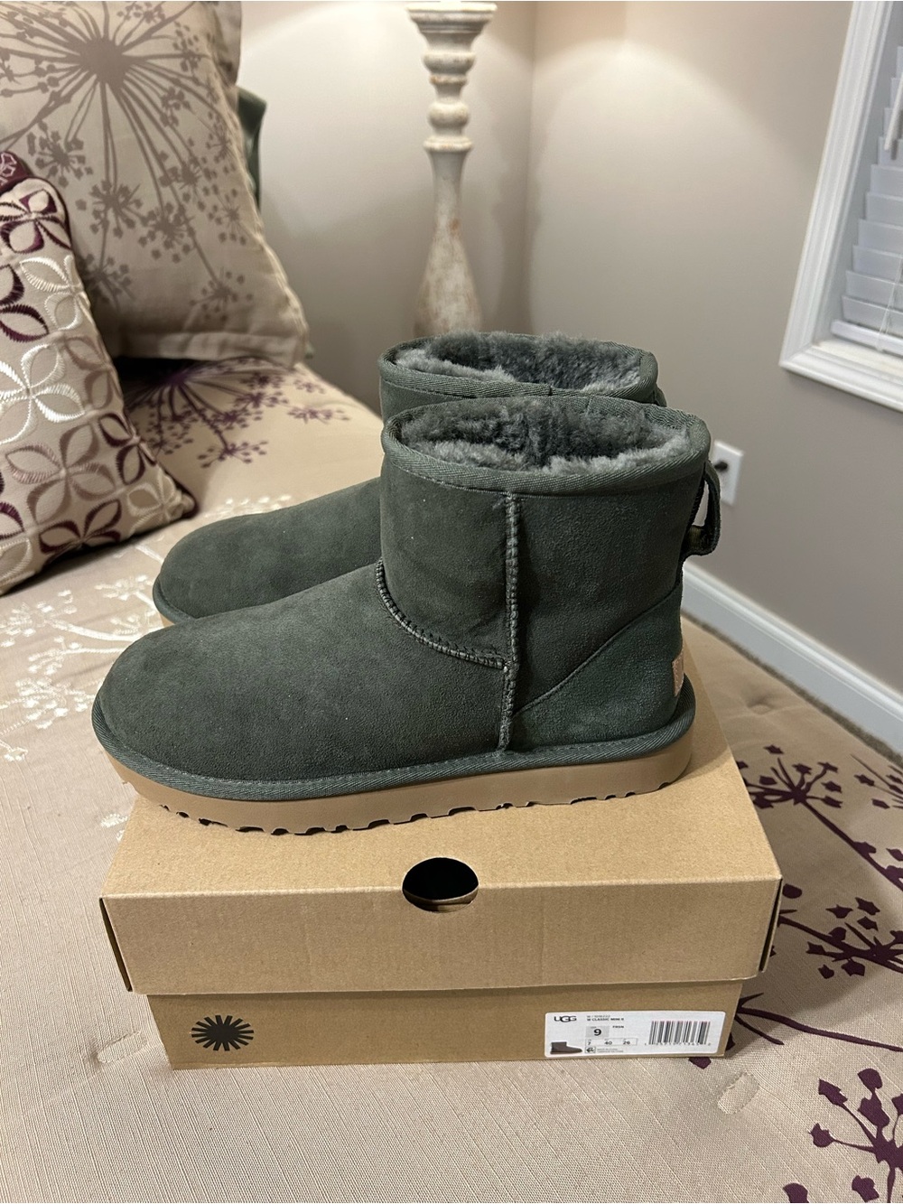 UGG Classic Mini Boot Olive - Picture 2 of 7